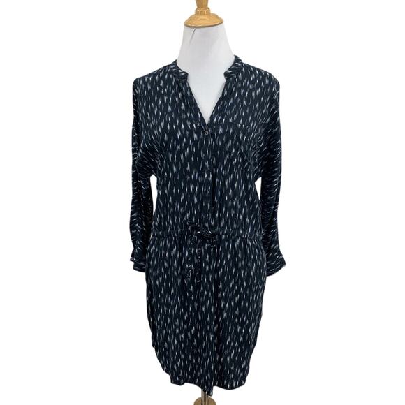 Joie Soft Dress Womens XS Extra Small Tie Waist Hidden Button Pocket Curved Hem - Picture 1 of 10